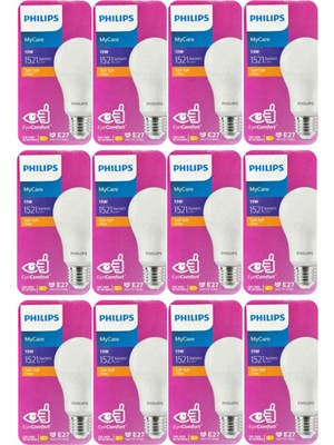 Odea Mycare 13W Sarı Işık E27 Duylu LED Ampul, 12 Adet