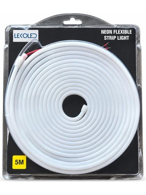 Gy Atelier Neon LED Şerit 5 Metre, 6 × 12 Mm, 3000K Günışığı, Dc 12V, IP65, Mobilya ve Dekoratif Aydınlatma
