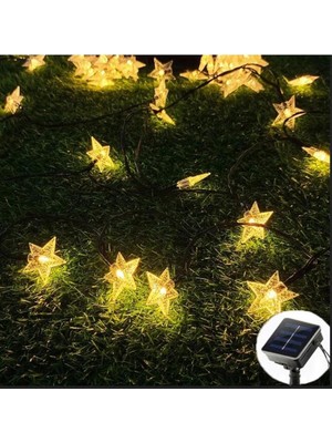 Gy Atelier 7 Metre 30 Yıldız Solar LED Işık – Güneş Enerjili Dış Mekan Dekoratif Aydınlatma
