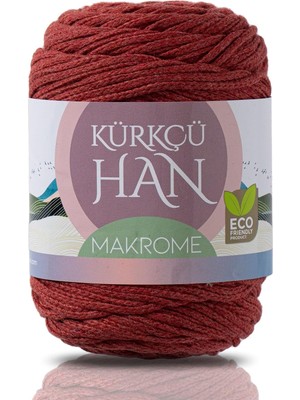Odea Tr Kürkçü Han Makrome 3mm 200GR 130M Premium El Örgü Ipi (Kiremit)