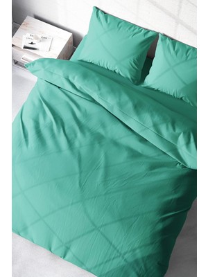 Odea Tr King Size Yeşil Lux Pamuk Ranforce Çift Kişilik Nevresim Takımı, MONOHOME46651