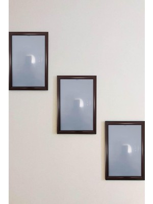 Odea Tr Şık Tasarımlı Kahverengi Üçlü Set Polimer Resim Çerçevesi (21X30-3 Adet)