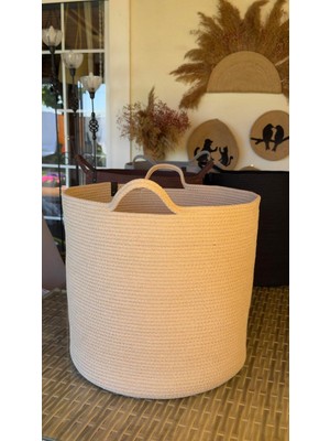 Odea Tr Bej Renk Büyük Boy Sepet 40 * 40 cm