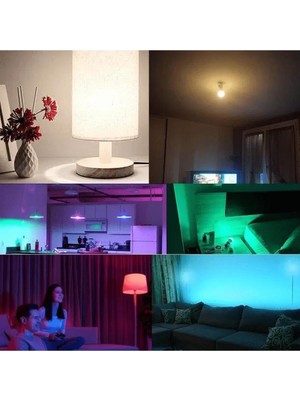 Odea Tr Renk Değiştiren LED Ampul - Dimmerli 9W Rgb - Uzaktan Kumandalı LED Ampul Renkli Ampül