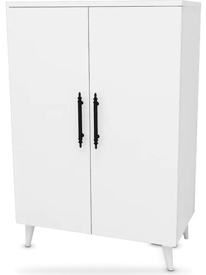 Tr Priene Ince Banyo Dolabı 3 Raflı 65X32 Cm, Beyaz