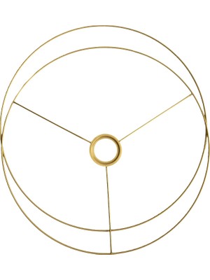 Tr 1 Çift Abajur Teli – ⌀30 cm | Gold | Metal, Paslanmaz Çerçeve Seti | Makrome Avize, Abajur