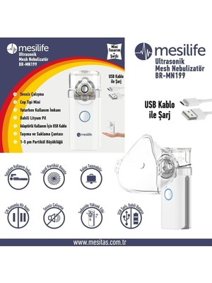 Odea Tr Taşınabilir Şarjlı Mesh Nebulizatör, Mesilife -BRMN199