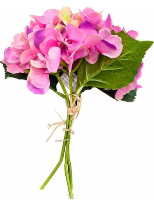 Odea Tr Yapay Ortanca Çiçek Demeti, 29 Cm, Lila Renk, 3 Yapraklı, Dekoratif