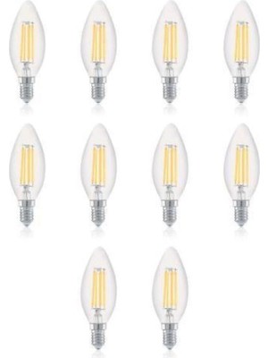 Odea Tr 4W E14 Rustik LED Ampul, Sarı Işık, 10'lu Paket