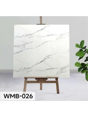 Odea Tr Yapışkanlı Beyaz Mermer Desenli Duvar Sticker, 30X30 Cm, 6 Adet, Kolay Uygulamalı, WMB-026