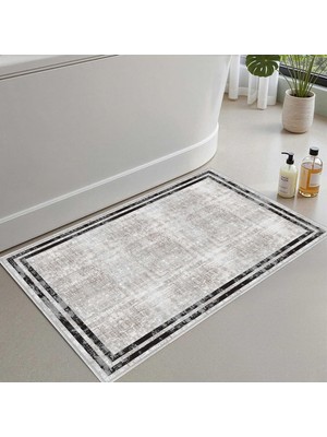 Odea Tr 2'li Set Banyo Paspası, Yumuşak Banyo Halısı, Kaymaz Dot Tabanlı, Su Emici, Makinede Yıkanabilir - 40X60-50 x 80 cm