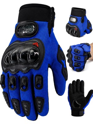 Odea Tr M Beden Korumalı Motosiklet Eldiveni Unisex Bisiklet Motorcu Eldiveni Mavi 113