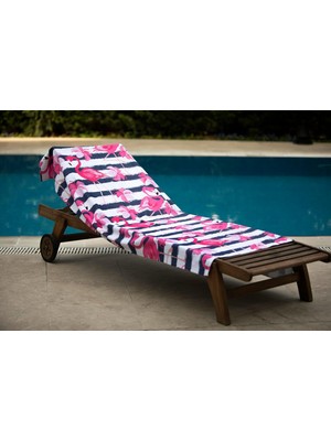 Odea Tr Flamingo Desenli Plaj Havlusu, Spor Havlusu, Mikrofiber Hızlı Kuruyan Plaj Havlusu 70X140CM