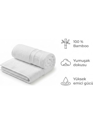 Odea Tr Büyük Banyo Havlusu, 100% Bambu Emici Yumuşak Hızlı Kuruyan Yüksek Kaliteli Bamboo Spa Plaj Havlu 97 * 147 cm