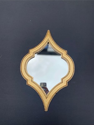 Odea Tr Peramari Dekoratif Polyester Damla Tekli Ayna Gold Gold 49 x 36