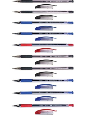 Odea Tr Faber Castell 1425 Tükenmez Kalem Seti, 10'lu, 4 Siyah, 4 Mavi, 2 Kırmızı