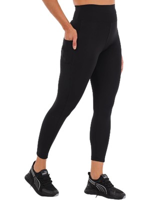 Odea Tr Sculpt Kadın Yüksek Bel Toparlayıcı Push Up Cepli Uzun Spor Tayt Siyah