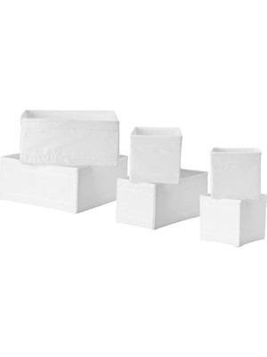 Odea Tr Skubb Saklama Kutusu, Çekmece Düzenleyici, Multiuse Set Of 18, Beyaz