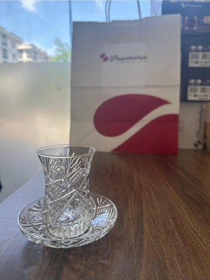 Odea Tr Göz Dekor Kesme Kristal Çay Bardağı Takımı Çay Seti 6 Kişilik 896656565632563563