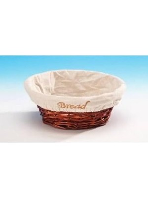 Odea Tr Hasır Ekmek Sepeti, Yuvarlak, Kahverengi, Keten Astarlı, Masa Üstü Kullanım Için 24X8 cm