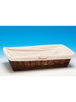 Odea Tr Brezel Hasır Ekmek Sepeti, Dikdörtgen, Kahverengi, Kumaş Astarlı, Masa Servisi Için