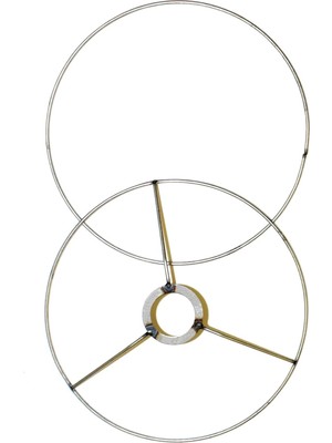 Odea Tr 1 Çift Abajur Teli – ⌀30 cm | Boyasız | Metal, Paslanmaz Çerçeve Seti | Makrome Avize, Abajur Başlığı ve Tavan Lambası Yapımı Için Uygun, Dayanıklı ve Dekoratif Tel Çemberlerdir