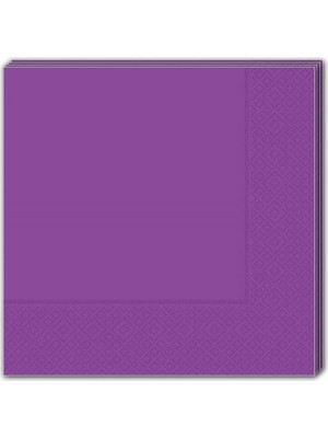 Odea Tr Süsle Bebek ve Parti Peçete, Mor - 33 x 33 cm - 16 Adet