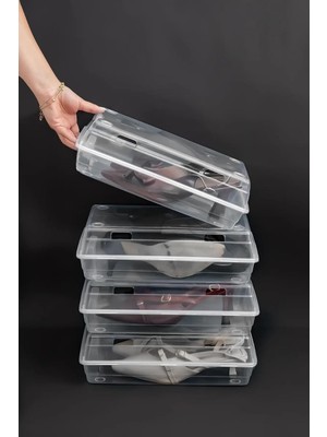 Odea Tr 10 Adet Şeffaf Ayakkabı Kutusu – Istiflenebilir Ayakkabı Düzenleyici Organizer, Kapaklı Plastik Ayakkabı Saklama Kutusu, Hava Kanallı (41 Numaraya Kadar)