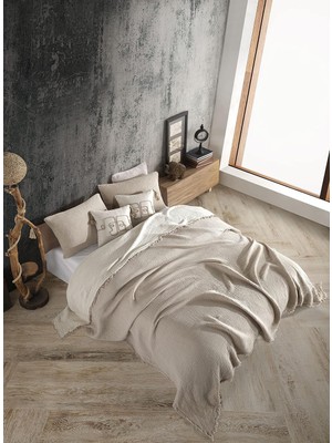 Odea Tr 160X240 cm Tek Kişilik Müslin Yatak ÖRTÜSÜ%100 Pamuk 4 Katlı – Nefes Alan, Yumuşak, Doğal Dokulu Pike & Yatak Şalı