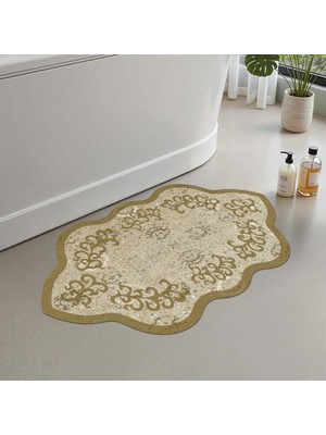 Tr 2'li Set Banyo Paspası, Yumuşak Banyo Halısı, Kaymaz Dot Tabanlı, Su Emici, Makinede Yıkana