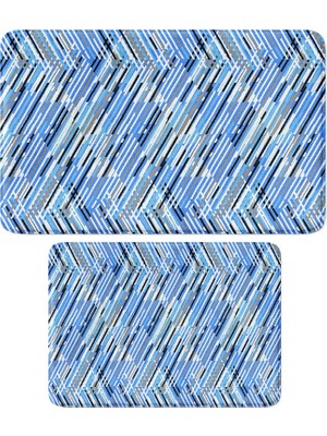 Tr Sevimli Tasarımlı Mikrofiber 2'li Takım Banyo Paspası, Kaymaz Taban, Makinede Yıkanabilir (4