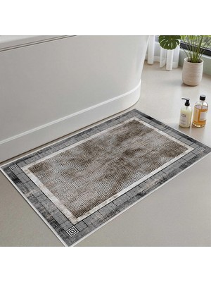 Odea Tr 2'li Set Banyo Paspası, Yumuşak Banyo Halısı, Kaymaz Dot Tabanlı, Su Emici, Makinede Yıkanabilir - 40X60-50 x 80 cm