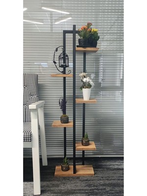 Odea Tr 6 Raflı Siyah Çiçeklik 1860