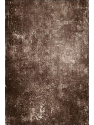 Odea Tr Grunge Modern Desenli Halı, Kaymaz Taban, Makinede Yıkanabilir, Salon, Mutfak ve Yatak Odası Için, Kahverengi, 120X180 cm