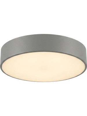 Tr Yuvarlak LED Plafonyer | Entegre 30W LED 4200LM 3000K | 30X10 cm Ölçü | Kayrak Gri | Salon, Ya