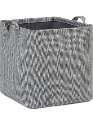Odea Tr Antrasit Renk Dokulu Kumaş Sepet 30 x 30 x 30 cm
