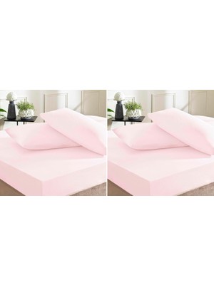 Odea Tr Taç Color Dreams Ranforce King Size Fitted Çarşaf Seti Pudra (2 Paketi)