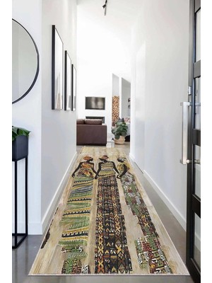 Tr Pelangi Afrika Desenli Afrikalı Kadın Halı Dijital Baskı Yıkanabilir Modern Salon Halı ve Y