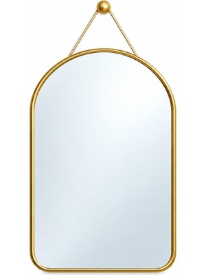 Odea Tr Askılı Duvar Aynası Cm, Ince Çerçeve, Banyo Antre Yatak Odası ve Makyaj Alanı Için Dekoratif Ayna, Ayna (Gold, 45 * 60)