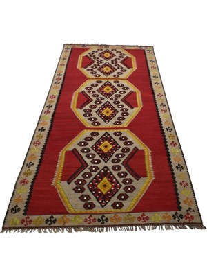 Odea Tr Zehra Abla Halı El Dokuma Tek Parça Yekpare Sivas Kangal Yün Kilim 6282 Çok RENKLI-150 x 350