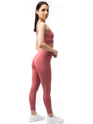 Odea Tr Spocket Kadın Cepli Yüksek Bel Toparlayıcı, Bilek Boy Yoga Tayt