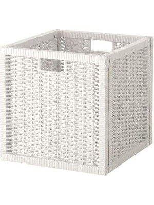 Odea Tr Rattan Beyaz Renk Sepet Kutu Düzenleyici 32X35X32 cm 1 Adet Çok Amaçlı Kullanım