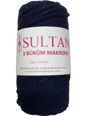 Odea Tr Sultan 3 Büklüm Makrome Ipi 250 gr 019 Lacivert