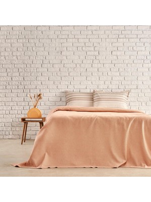Odea Tr Taç Soho DÜZ%100 Pamuk Pike Takımı, Taba, Tek Kişilik