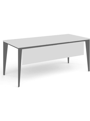 Odea Tr Lotus Çalışma Masası -Beyaz-Antrasit- 180 cm