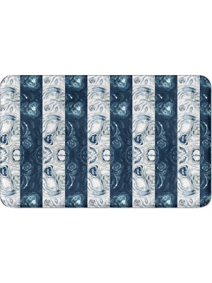 Odea Tr Banyo Paspası, Kaymaz Taban, Makinede Yıkanabilir, Çok Amaçlı Halı, Banyo Dekoru (40X60CM)