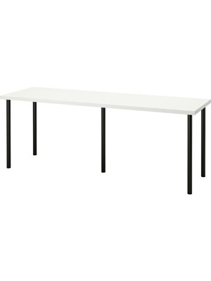 Odea Tr Çalışma Masası, Beyaz-Siyah, 200X60 cm