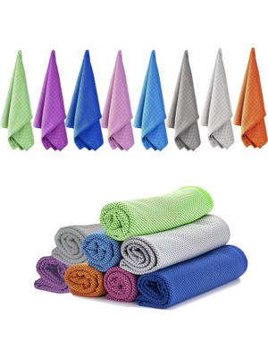 Odea Tr 8 Adet Soğutma Bezi Seti Mikrofiber Soğutma Havlusu Spor 90 x 30 cm