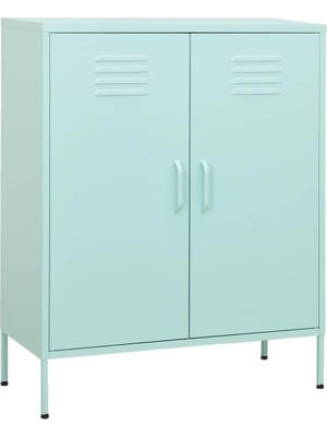Odea Tr Mint Çelik Saklama Dolabı, 80X35X101,5 cm Metal Hizmet Dolabı, 2 Ayarlanabilir Raflı, Ev, Garaj Veya Atölye Organizasyonu Için Ağır Hizmet Tipi Endüstriyel Depolama Çözümü