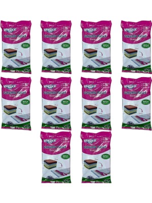 Odea Tr Vindex Vakumlu Giyisi Yastık Yorgan Saklama Torbası Poşeti Hurç - Mega - 100X130 Cm. - 10 Paket